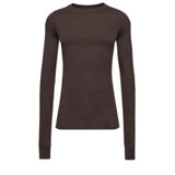 T-shirt a maniche lunghe in cotone grider in marrone Rick Owens x Moncler - unisex<BR/> 