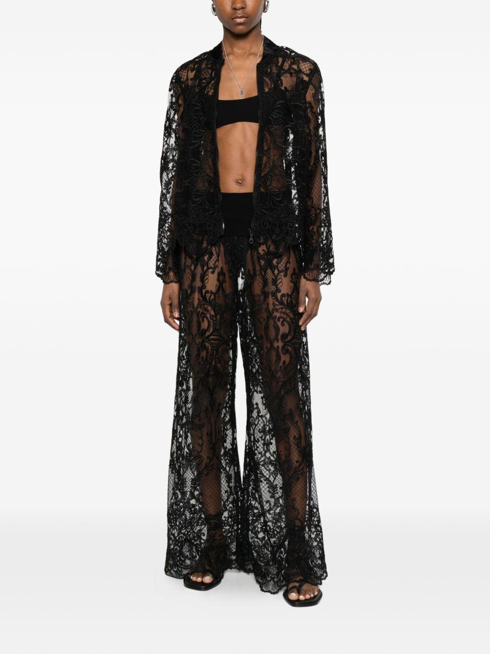 Pantaloni con pizzo in nero Maurizio - donna 