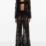 Pantaloni con pizzo in nero Maurizio - donna 