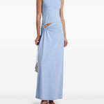 Abito maxi con cut-out in celeste Rabanne - donna 