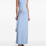 Abito maxi con cut-out in celeste Rabanne - donna 