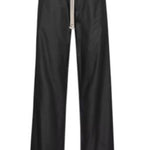 Pantaloni a gamba dritta con coulisse in nero Rick Owens x Moncler - uomo 