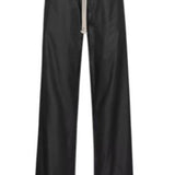 Pantaloni a gamba dritta con coulisse in nero Rick Owens x Moncler - uomo 