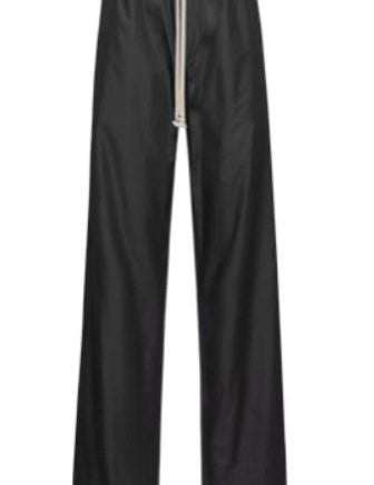 Pantaloni a gamba dritta con coulisse in nero Rick Owens x Moncler - uomo 