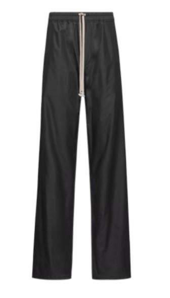 Pantaloni a gamba dritta con coulisse in nero Rick Owens x Moncler - uomo 