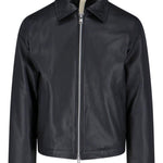 Giacca in pelle con zip in nero Sunflower - uomo 