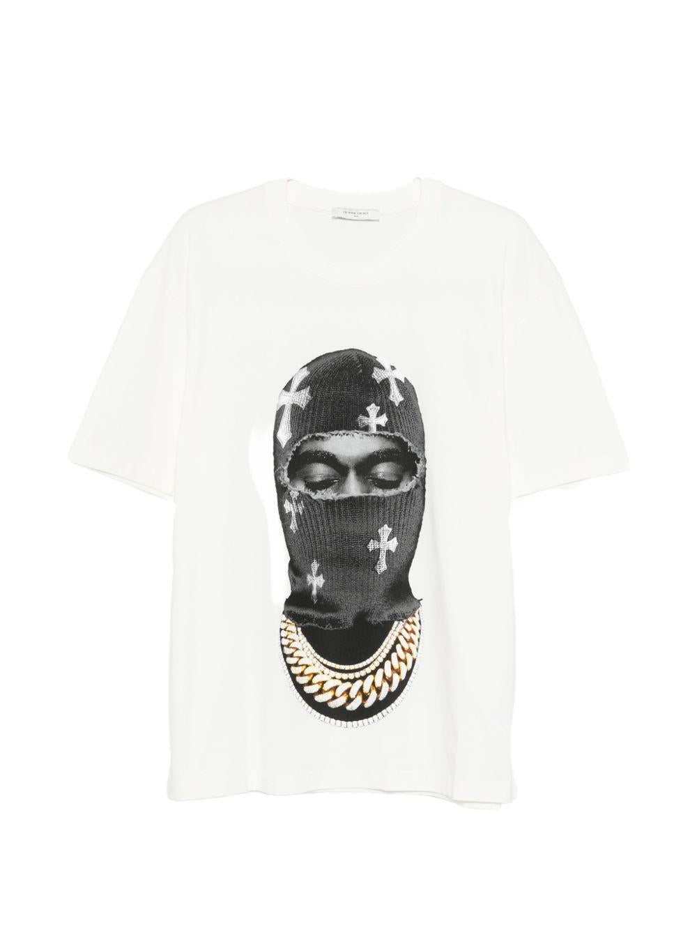T-shirt con stampa Mask Crosses in bianco Ih nom uh nit - uomo 