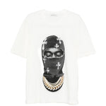 T-shirt con stampa Mask Crosses in bianco Ih nom uh nit - uomo 