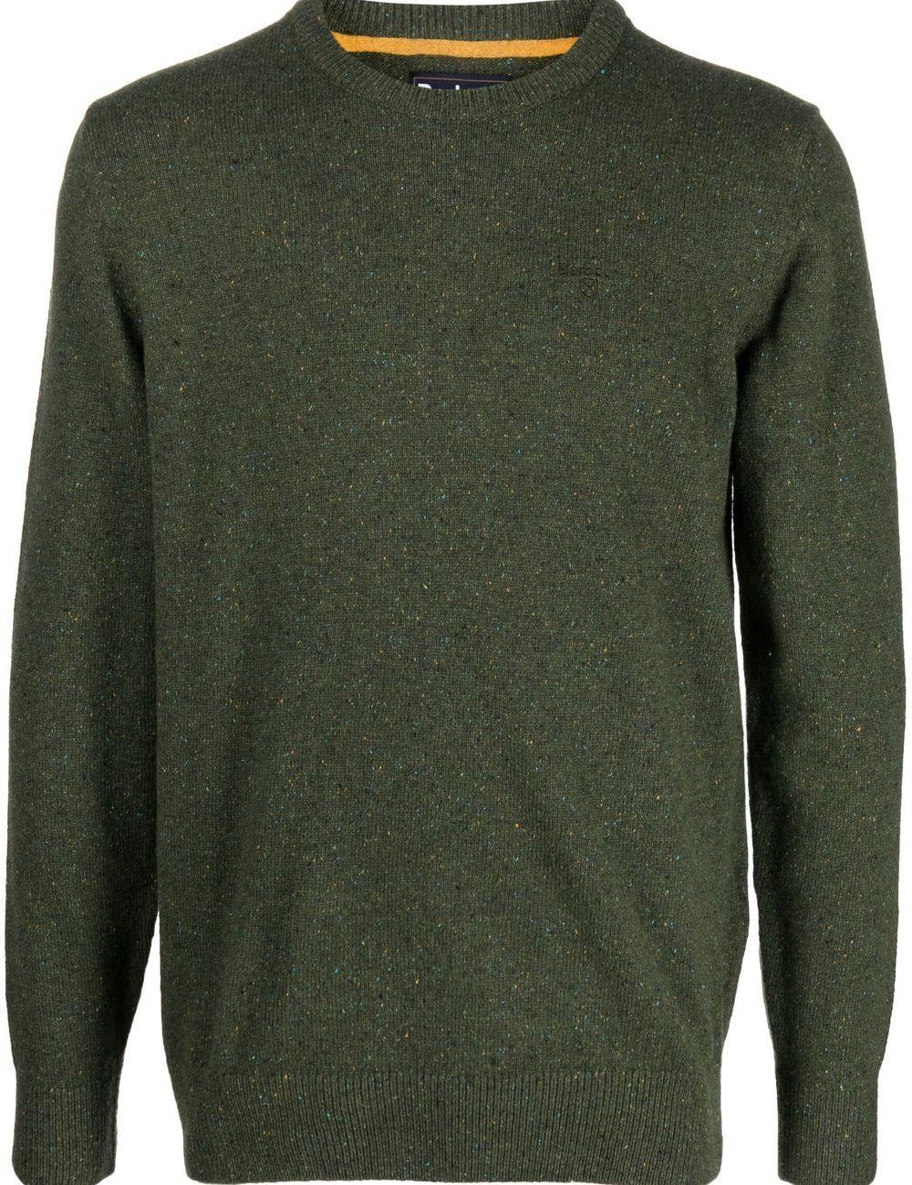 Maglione con ricamo in verde Barbour - uomo 