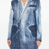Cappotto denim De-Lyria-Fsi in blu Diesel - donna 