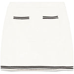 Minigonna con fiocco jacquard in bianco Self-portrait - donna 