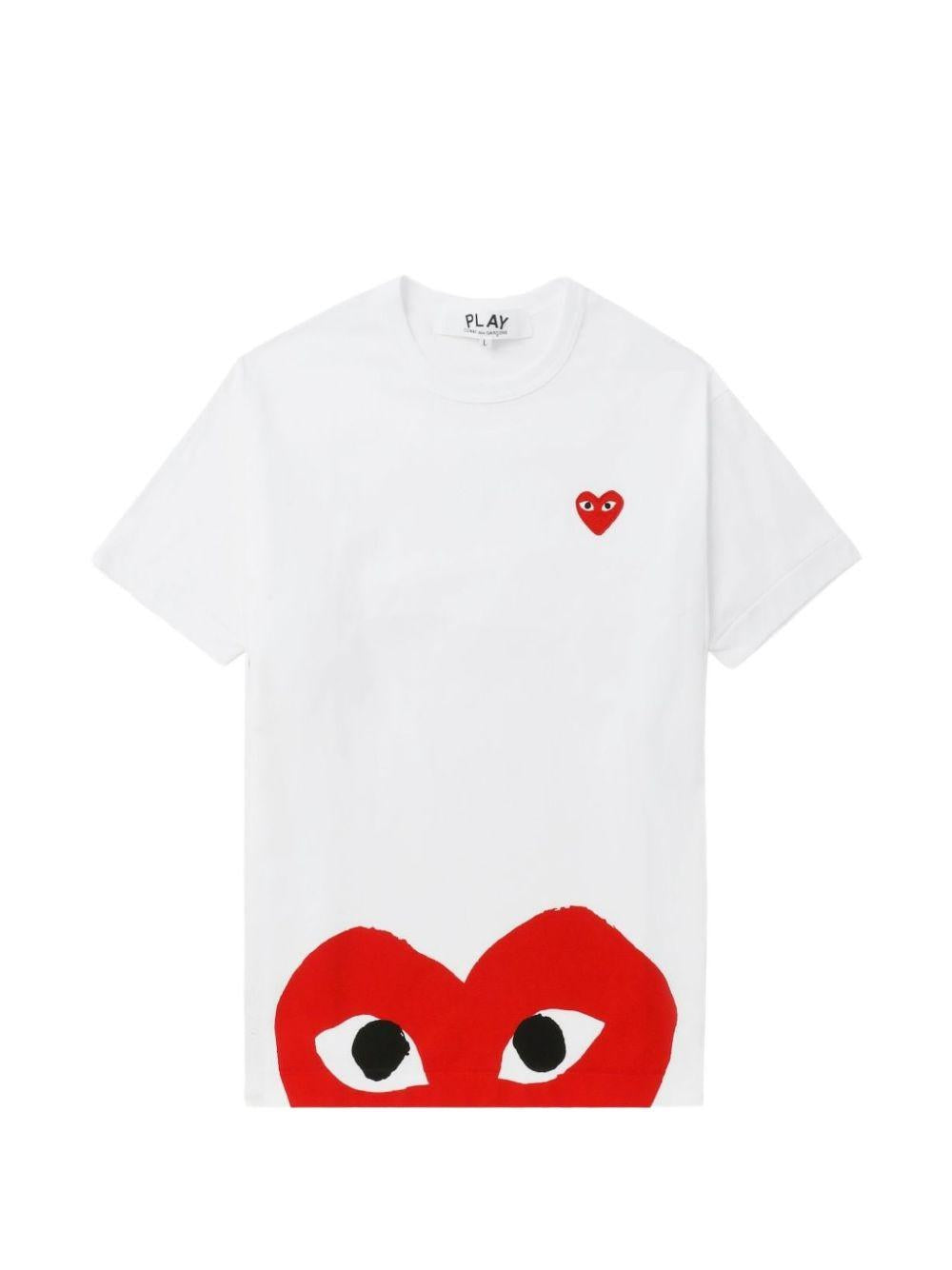 T-shirt con stampa Comme des garcons play - uomo 