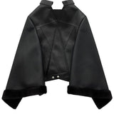 Mantella in ecopelle in nero Junya Watanabe - donna 