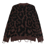 Cardigan con effetto vissuto in marrone Laneus - donna 