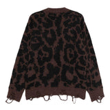Cardigan con effetto vissuto in marrone Laneus - donna 