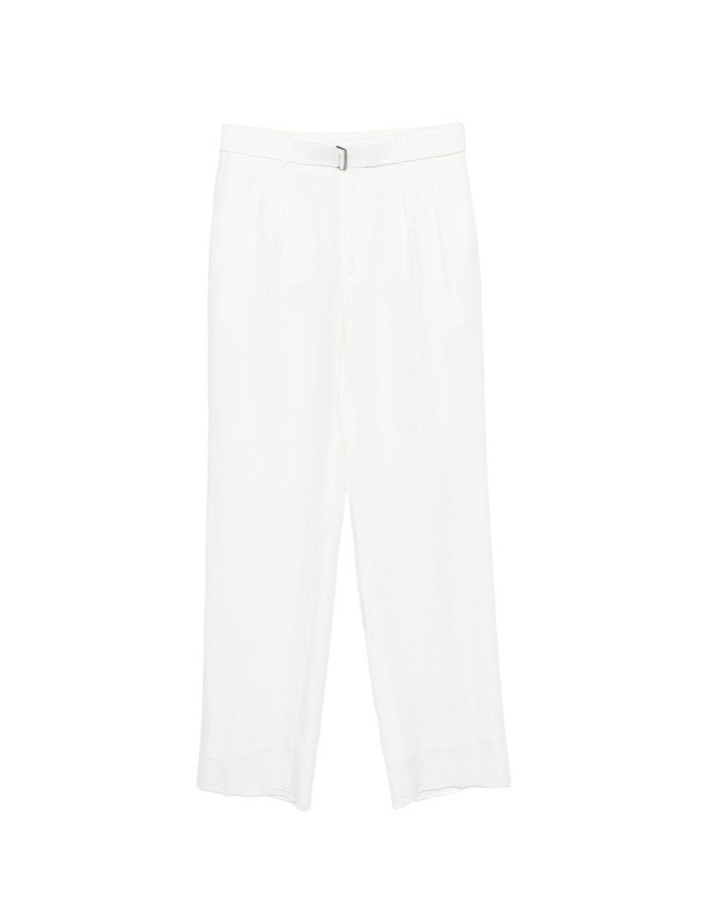 Pantaloni con cintura e dettagli a pieghe in bianco Tagliatore - uomo 