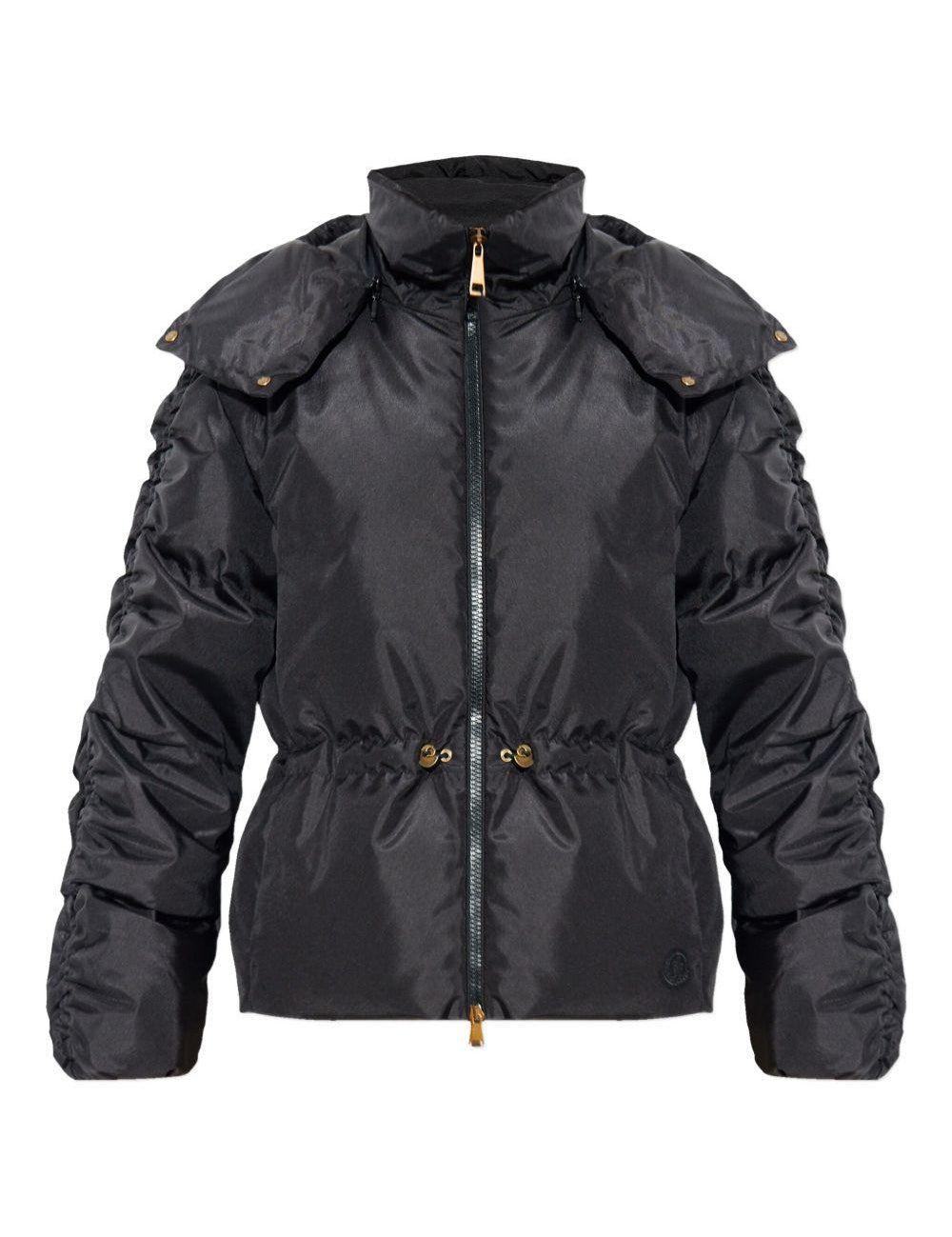 Piumino Louviere con cappuccio in nero Moncler - donna 