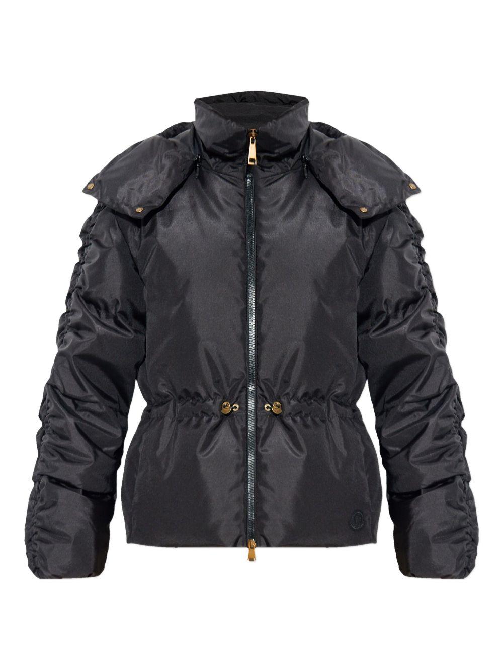 Piumino Louviere con cappuccio in nero Moncler - donna 