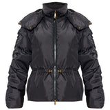 Piumino Louviere con cappuccio in nero Moncler - donna 