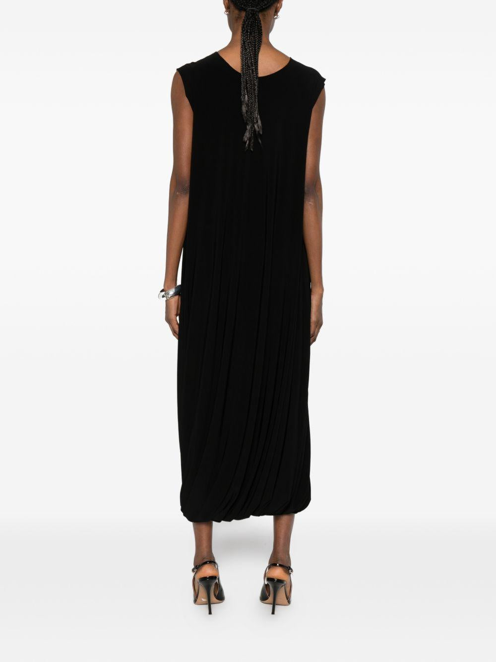Abito midi senza maniche in nero Norma kamali - donna 