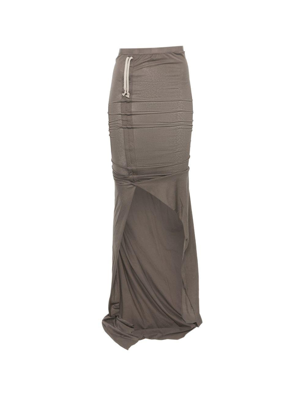 Gonna lunga Soft Edfu con spacco in grigio Rick owens drkshdw - donna 