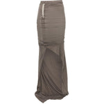 Gonna lunga Soft Edfu con spacco in grigio Rick owens drkshdw - donna 