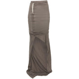 Gonna lunga Soft Edfu con spacco in grigio Rick owens drkshdw - donna 