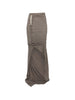 Gonna lunga Soft Edfu con spacco in grigio Rick owens drkshdw - donna