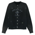Felpe stile cardigan con stampa in nero Khoki - uomo 