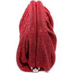 Clutch Venus piccola con cristalli in rosso Benedetta Bruzziches - donna 