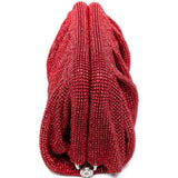 Clutch Venus piccola con cristalli in rosso Benedetta Bruzziches - donna 