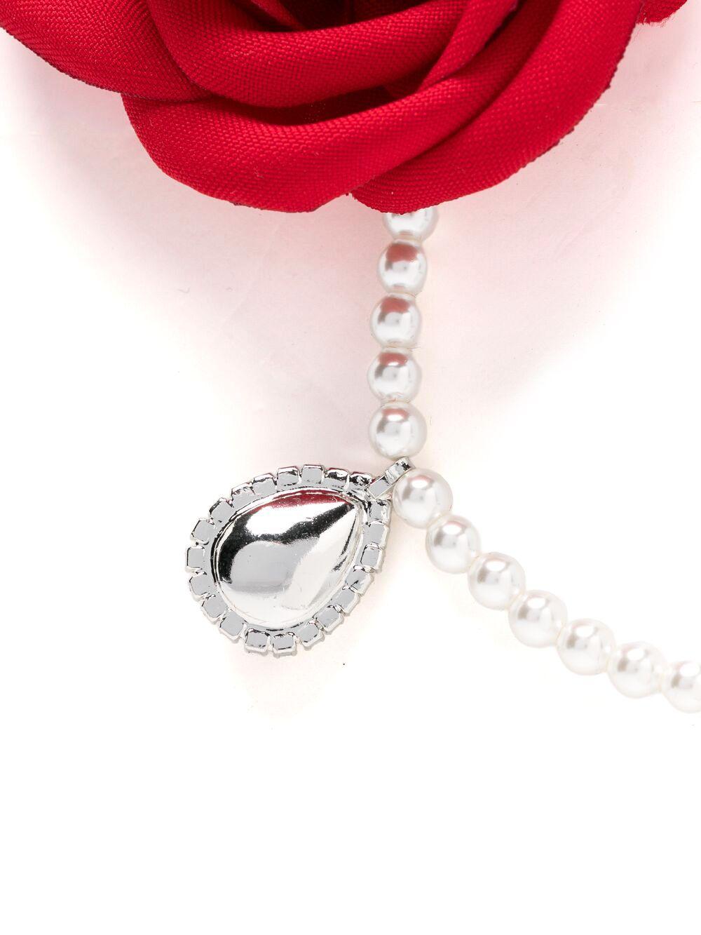 Orecchini con decorazioni floreali in rosso Magda butrym - donna 