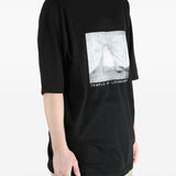 T-shirt con stampa in nero Rick owens drkshdw - uomo 