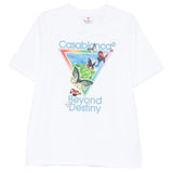 T-shirt a maniche corte con stampa grafica in bainco Casablanca - uomo 