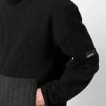 Felpa in pile a collo alto in nero Rains - uomo 