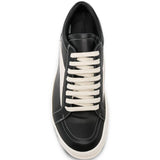 Sneakers basse vintage in pelle in nero 