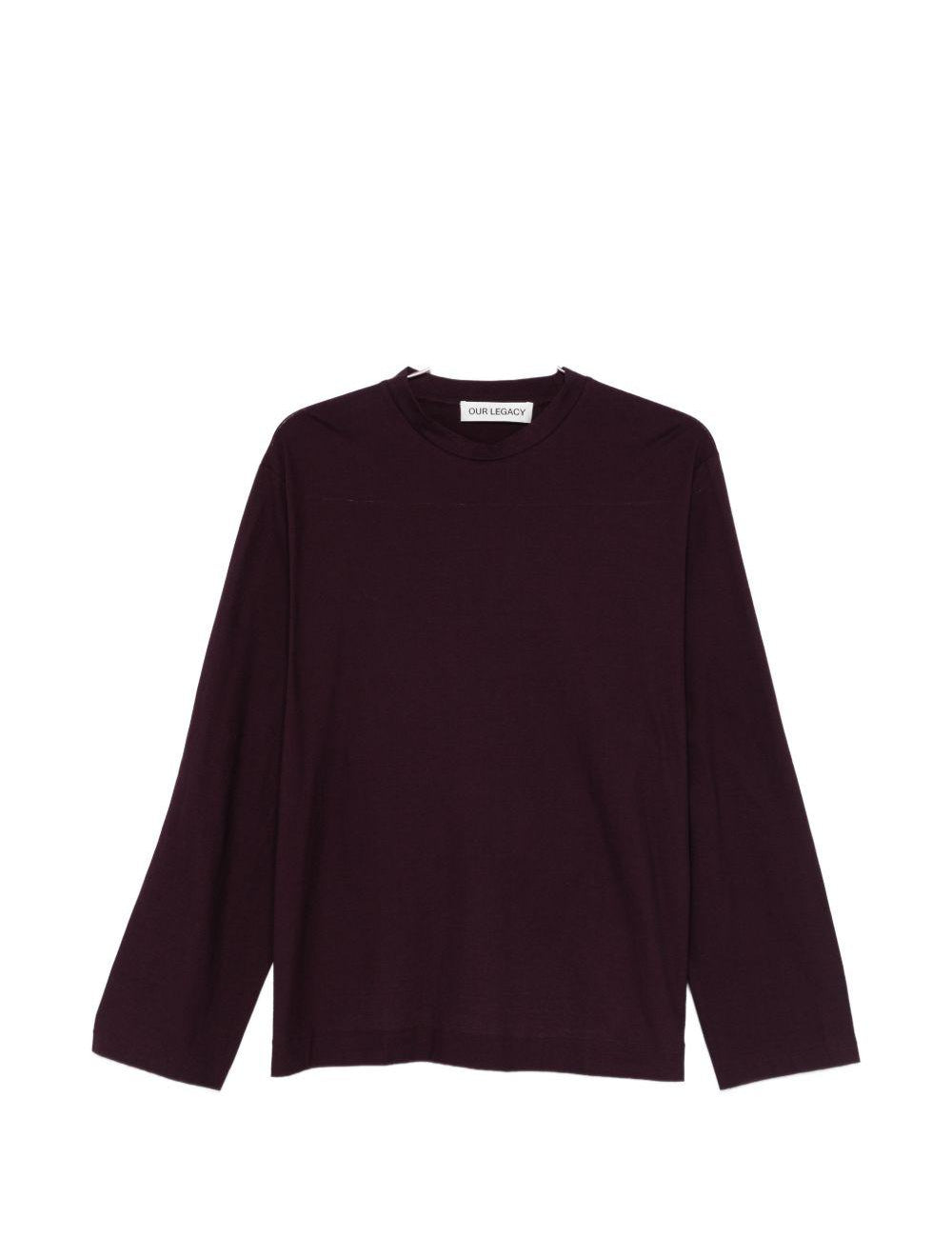 T-shirt a coste in viola Our legacy - uomo 