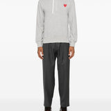 Felpa con applicazione in grigio Comme des garcons play - uomo 