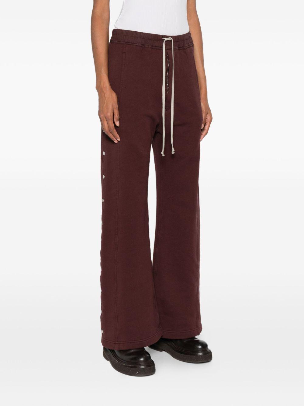 Pantaloni con bottoni in marrone Rick Owens DRKSHDW - donna 