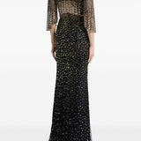 Abito lungo Kiya con decorazioni in lilla Jenny packham - donna 