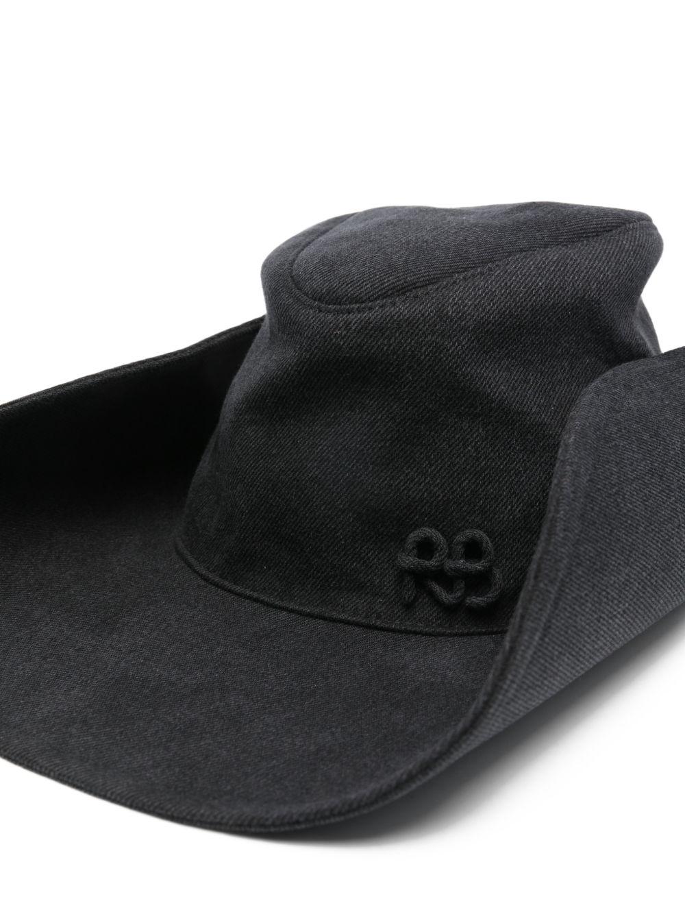 Cappello da cowboy in denim in nero Ruslan baginskiy - donna 