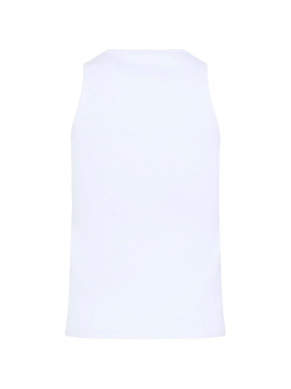 Canotta con stampa del logo in bianco Martine rose - unisex 