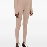Leggings arricciati con vita alta in rosa Adidas by Stella Mc Mcartney - donna 