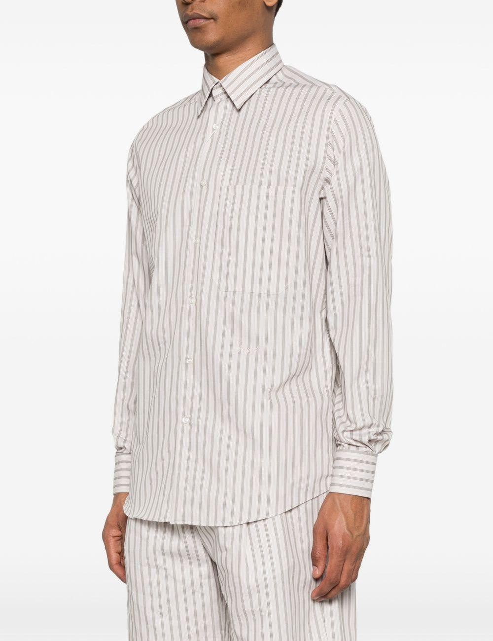 Camicia ralph a righe in beige grayed - uomo 
