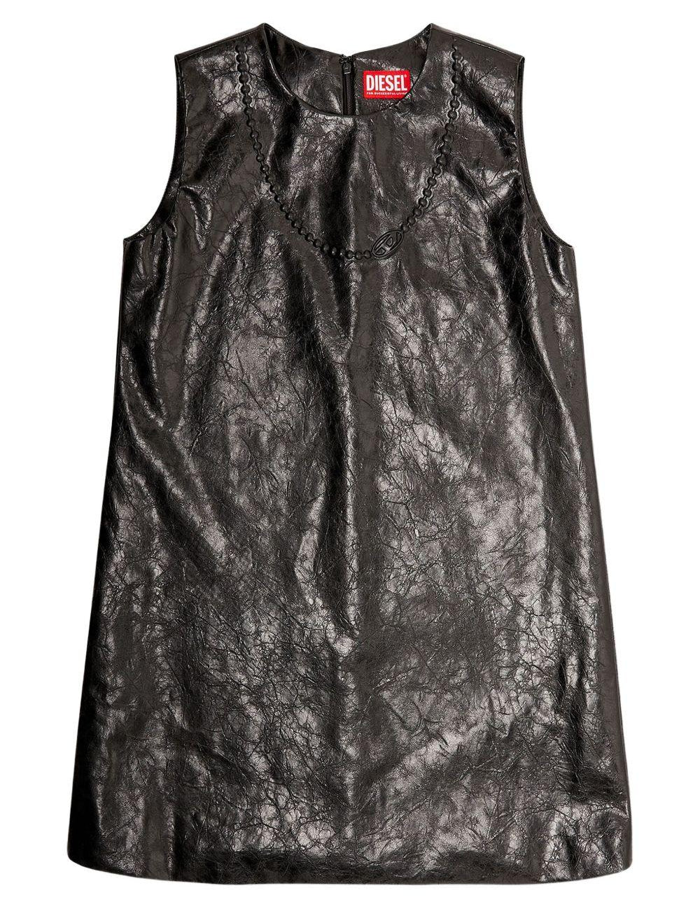 Mini abito con logo d-ares in rilievo in nero Diesel - donna 
