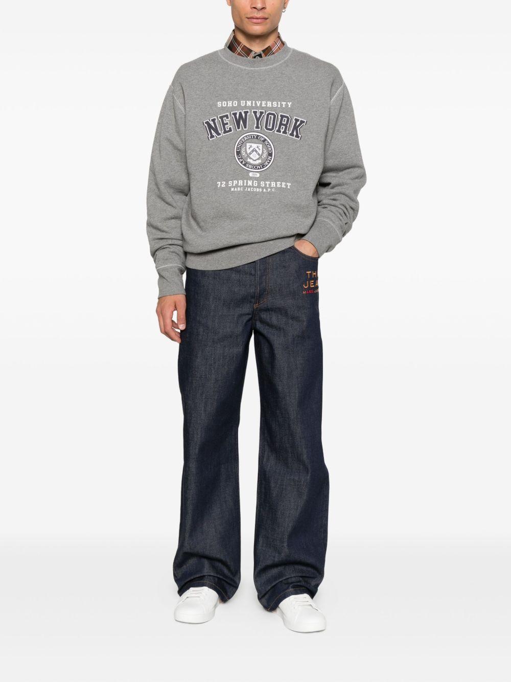 Felpa con stampa New York in grigio A.P.C. X marc jacobs - uomo 