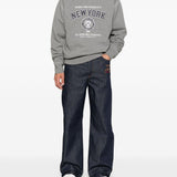 Felpa con stampa New York in grigio A.P.C. X marc jacobs - uomo 