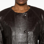 Giacca con stampa coccodrillo in marrone Stand Studio - donna 