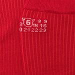 Calzini a coste con logo in rosso Mm6 maison margiela - donna 