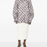 Giacca -camicia a quadri con cristalli in multicolore Dries van noten - donna 